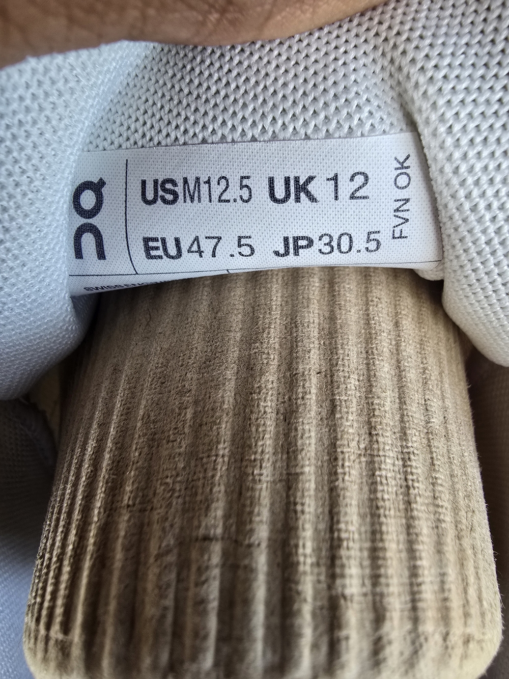 On Running Women's Cloudswift Sneakers in Light Beige with Mint Sole - Picture 5 of 5